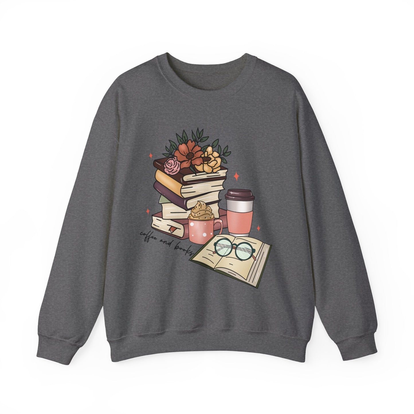 Coffee and Books Heavy Blend™ Crewneck Sweatshirt