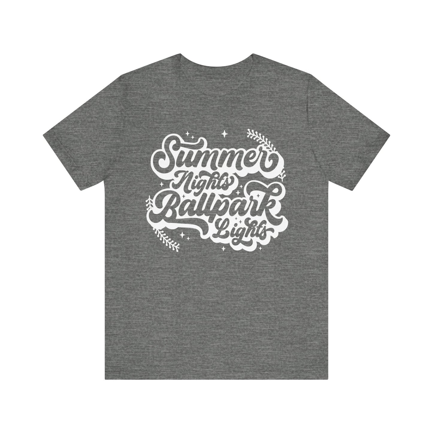 Summer Nights Ballpark Lights Jersey Short Sleeve Tee