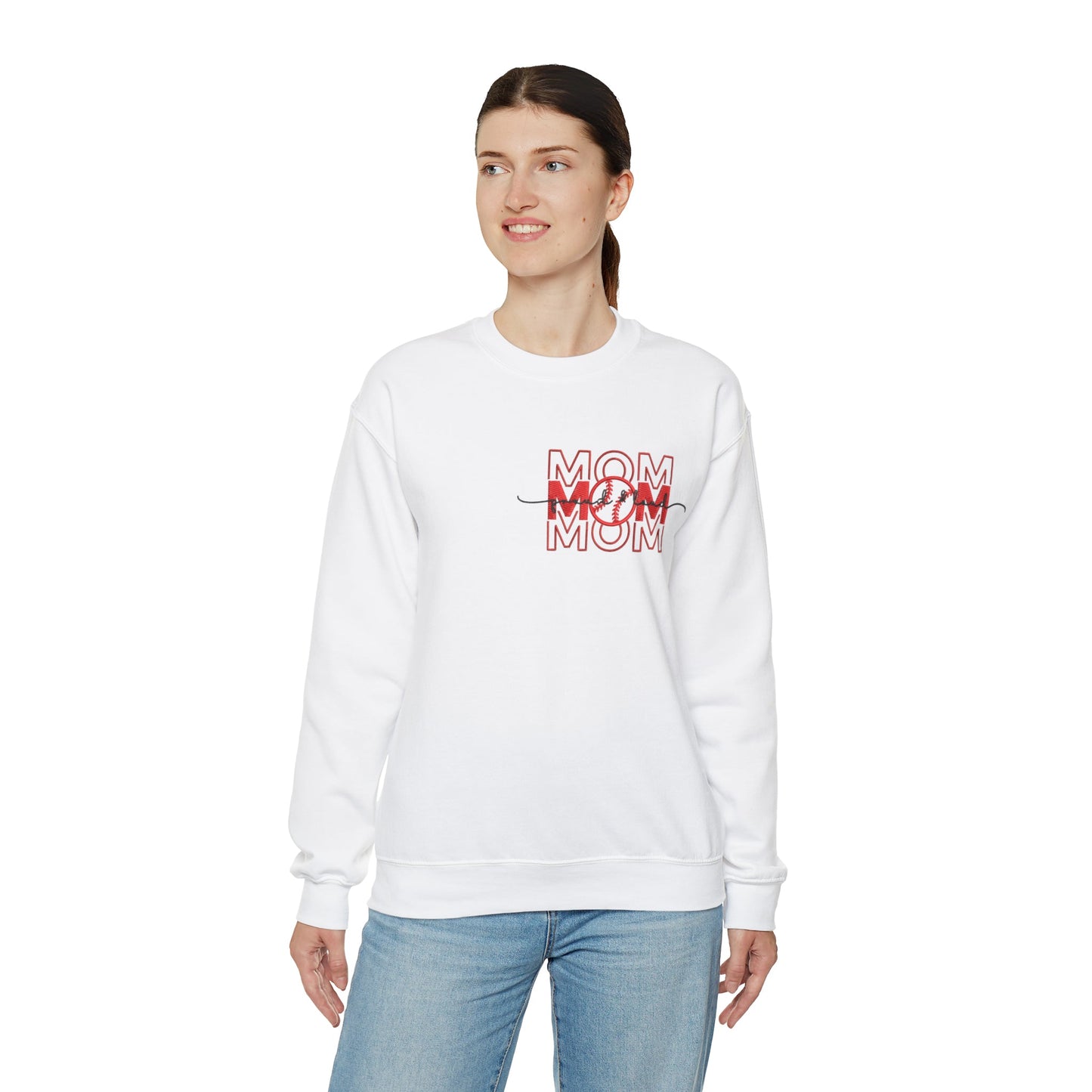 Mom Baseball Heavy Blend™ Crewneck Sweatshirt