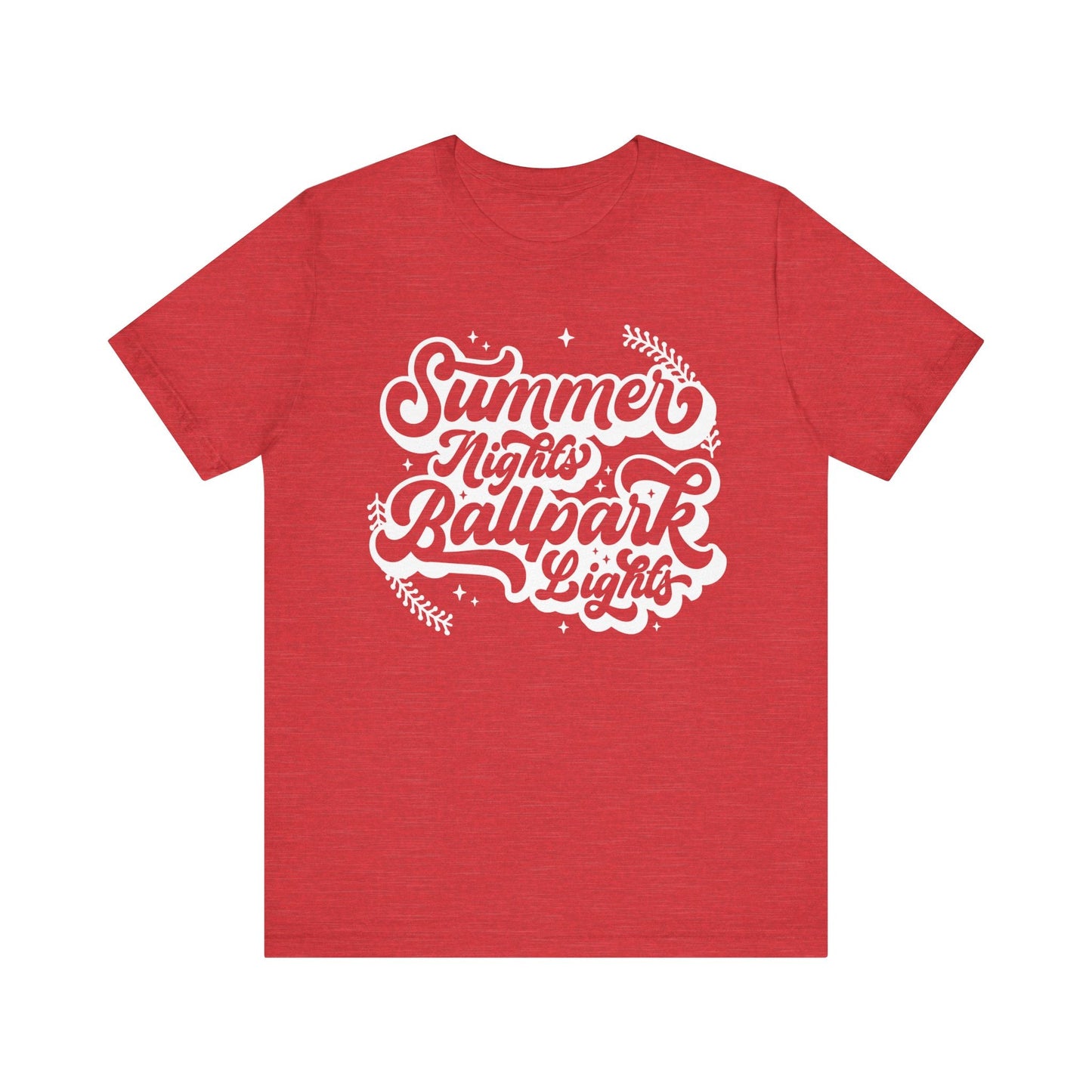 Summer Nights Ballpark Lights Jersey Short Sleeve Tee