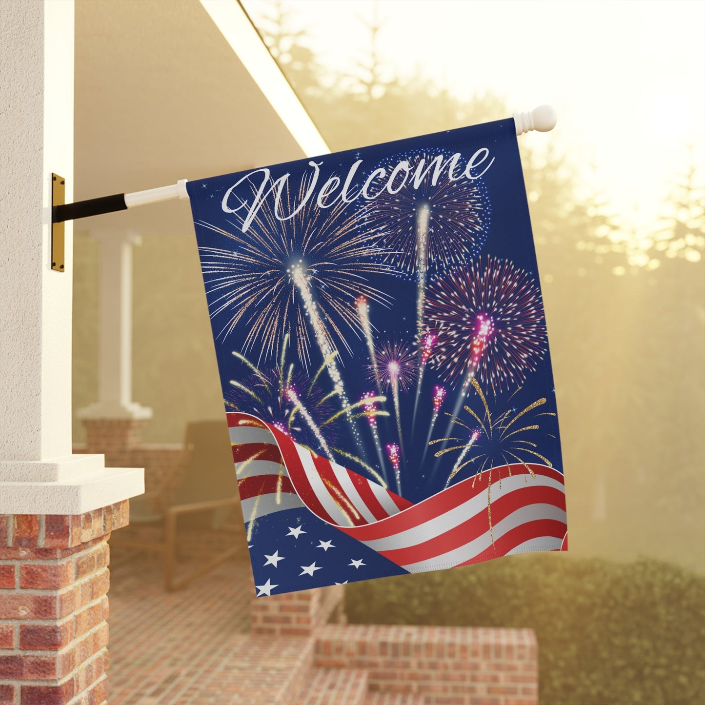 Welcome Fireworks Garden & House Banner