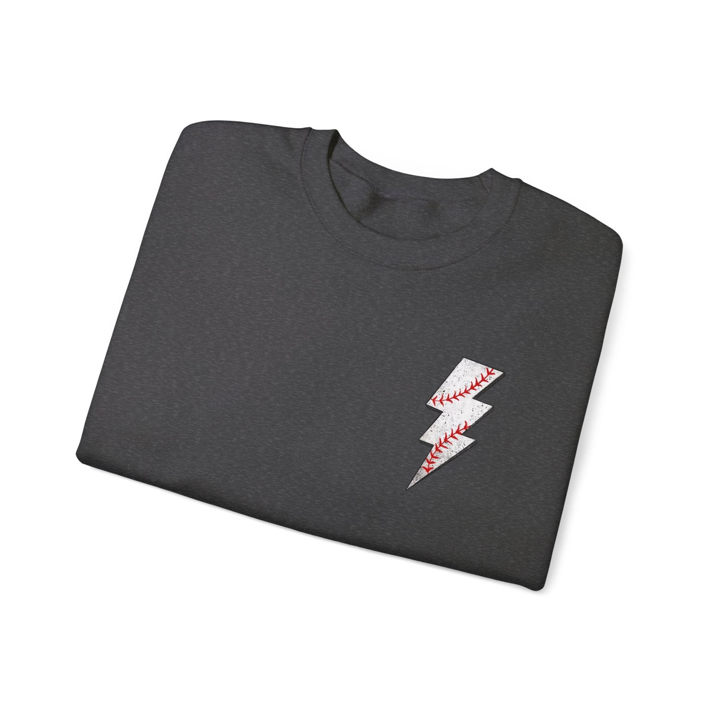 Baseball Lightning Bolt F/B Heavy Blend™ Crewneck Sweatshirt