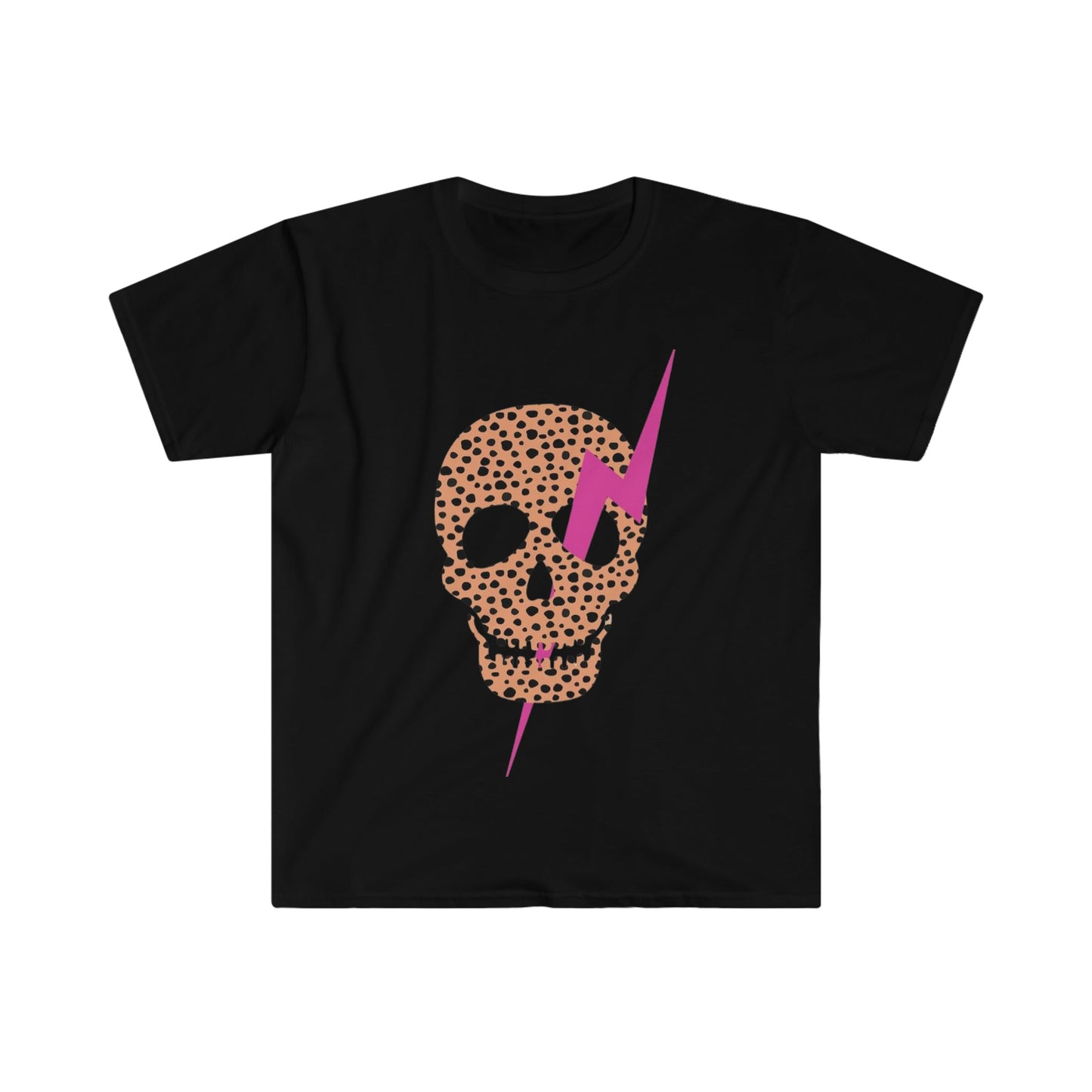 Leopard Rock Skull Softstyle T-Shirt