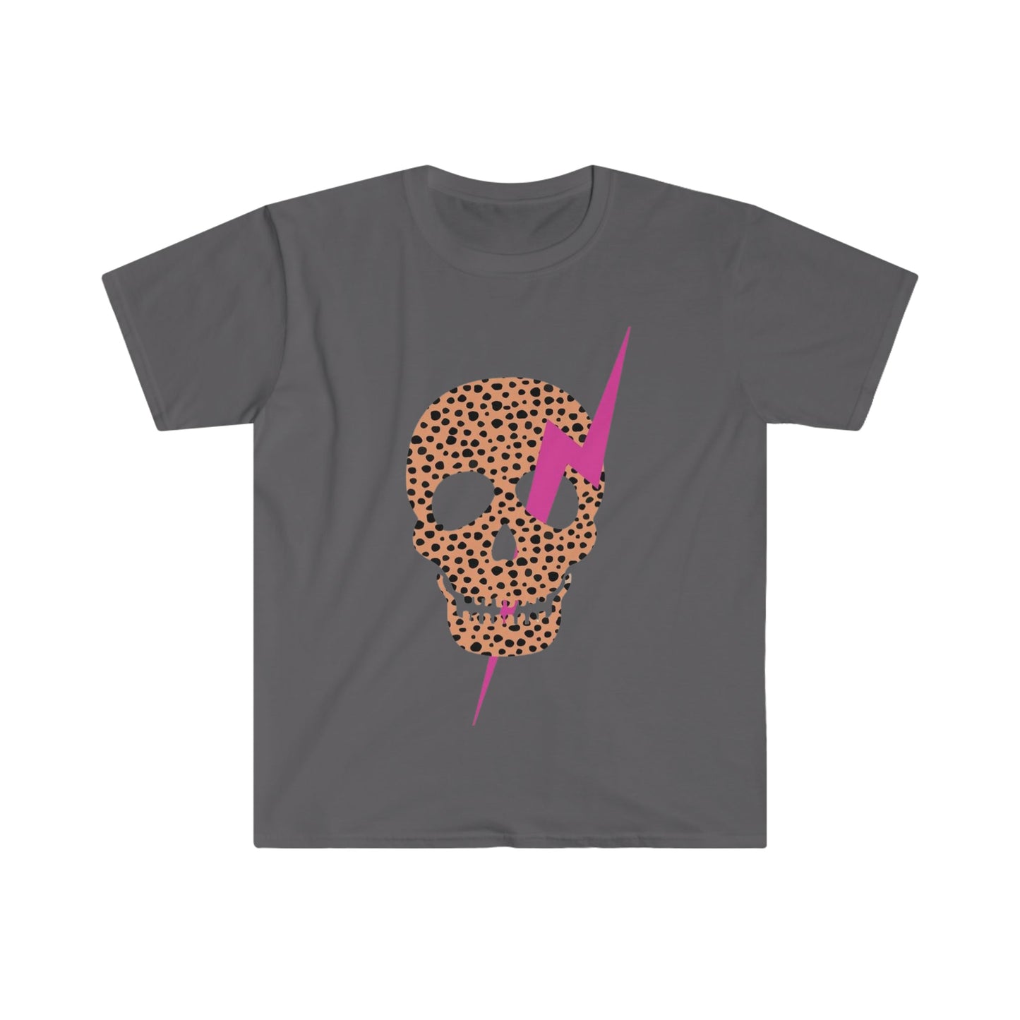 Leopard Rock Skull Softstyle T-Shirt