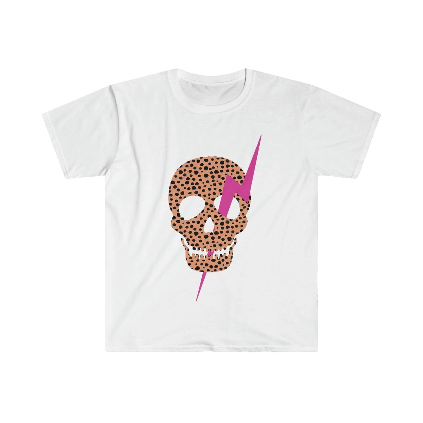 Leopard Rock Skull Softstyle T-Shirt