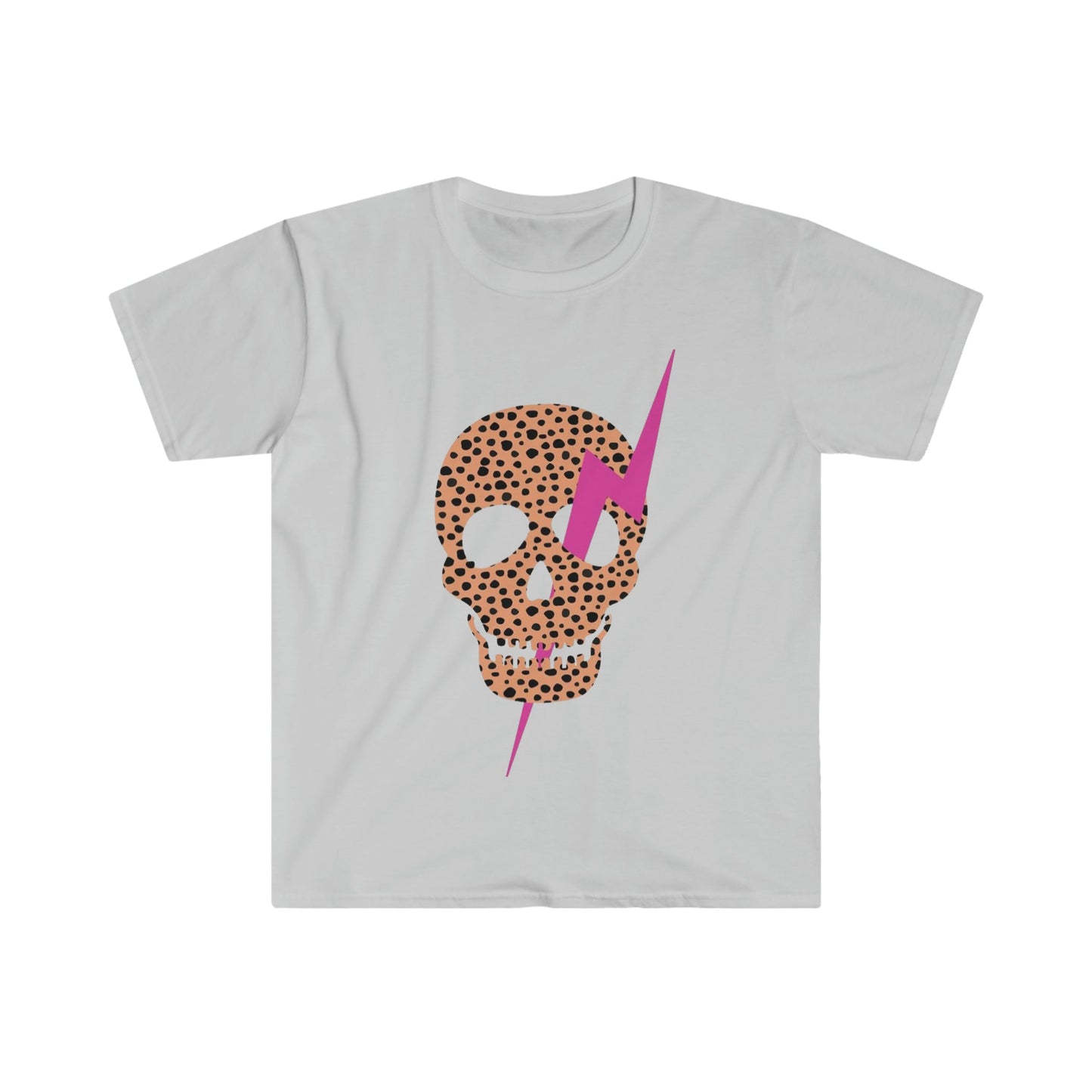 Leopard Rock Skull Softstyle T-Shirt