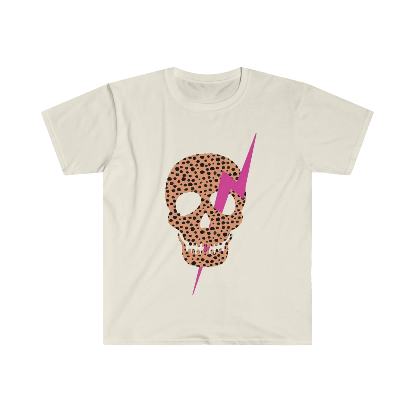 Leopard Rock Skull Softstyle T-Shirt