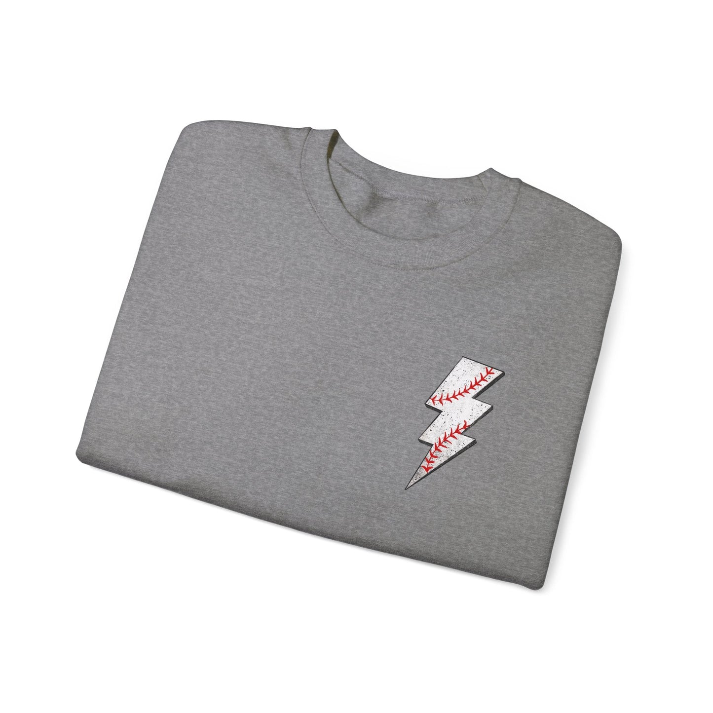 Baseball Lightning Bolt F/B Heavy Blend™ Crewneck Sweatshirt