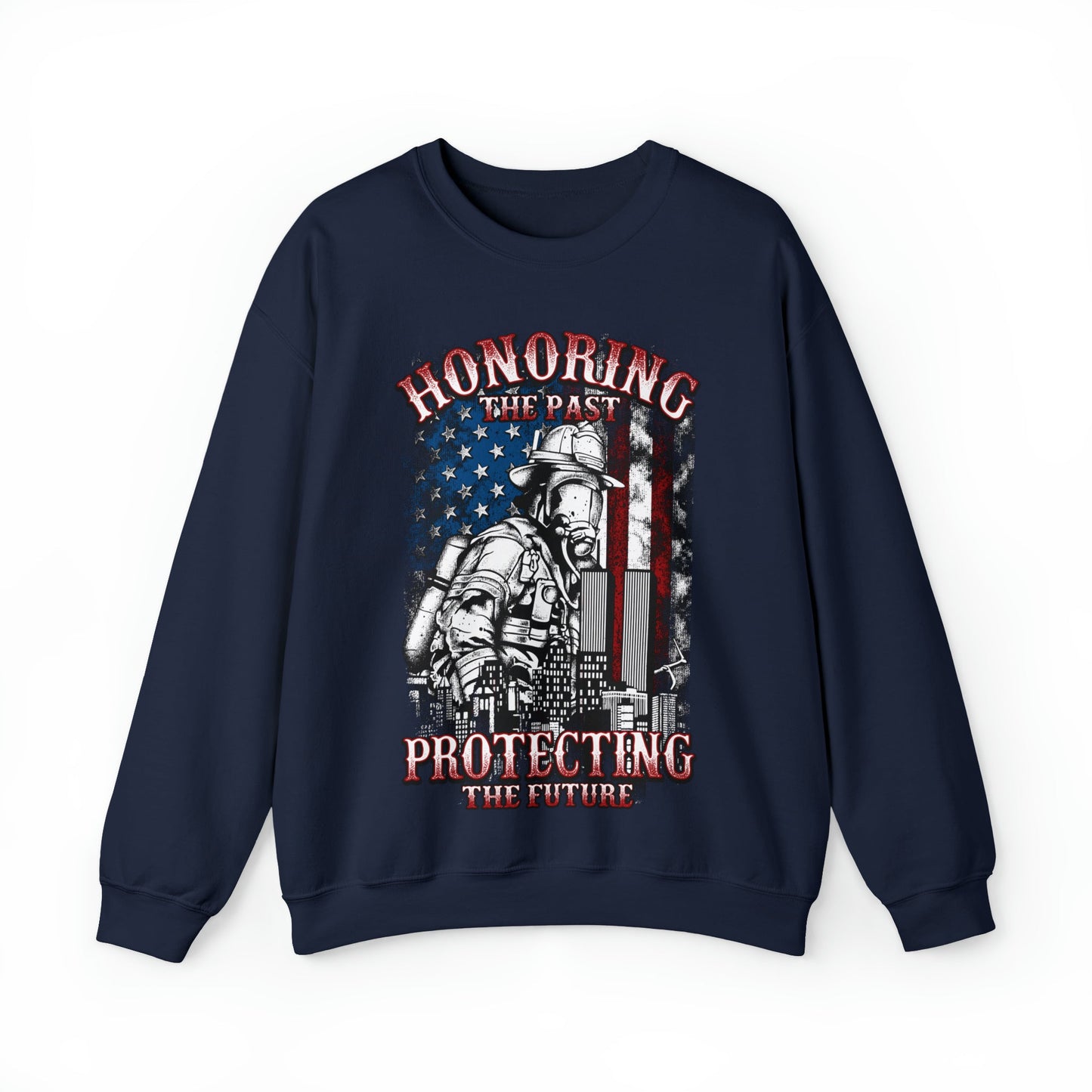 Firefighter Honoring and Protecting Heavy Blend™ Crewneck Sweatshirt