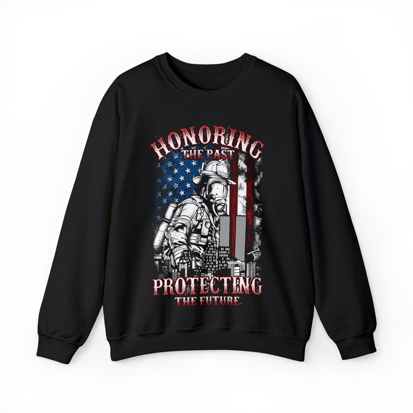 Firefighter Honoring and Protecting Heavy Blend™ Crewneck Sweatshirt