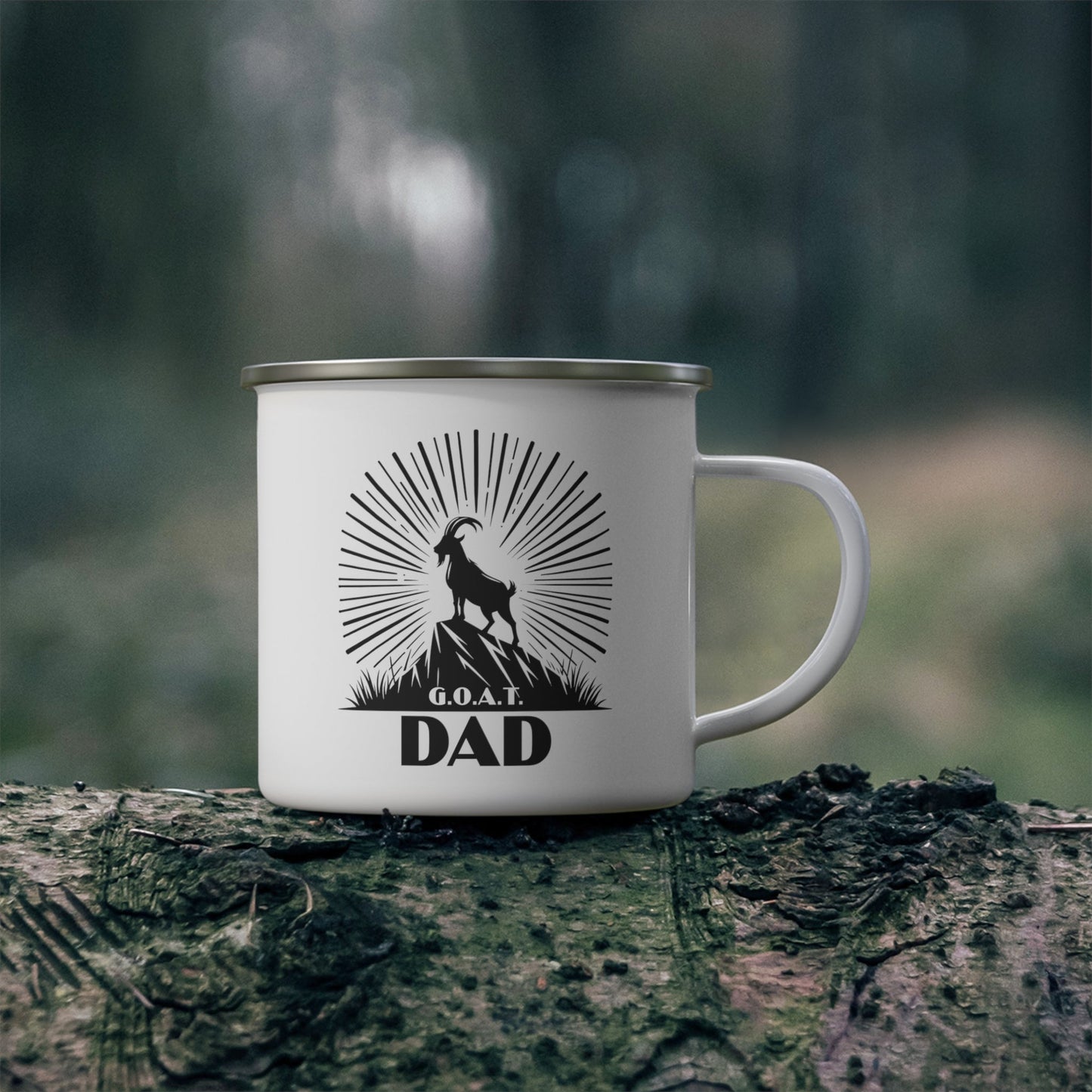 Goat Dad Enamel Camping Mug