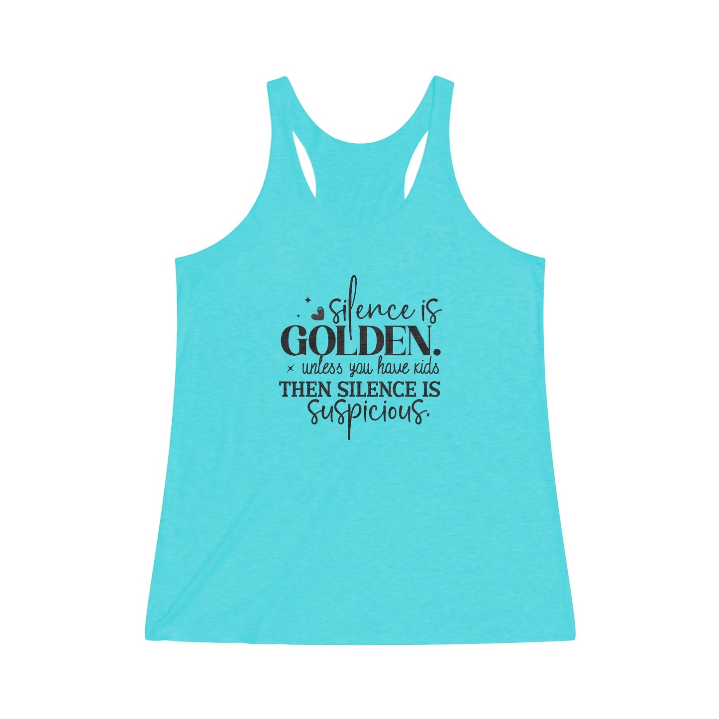 Silence Is Golden Women's Tri-Blend Racerback Tank