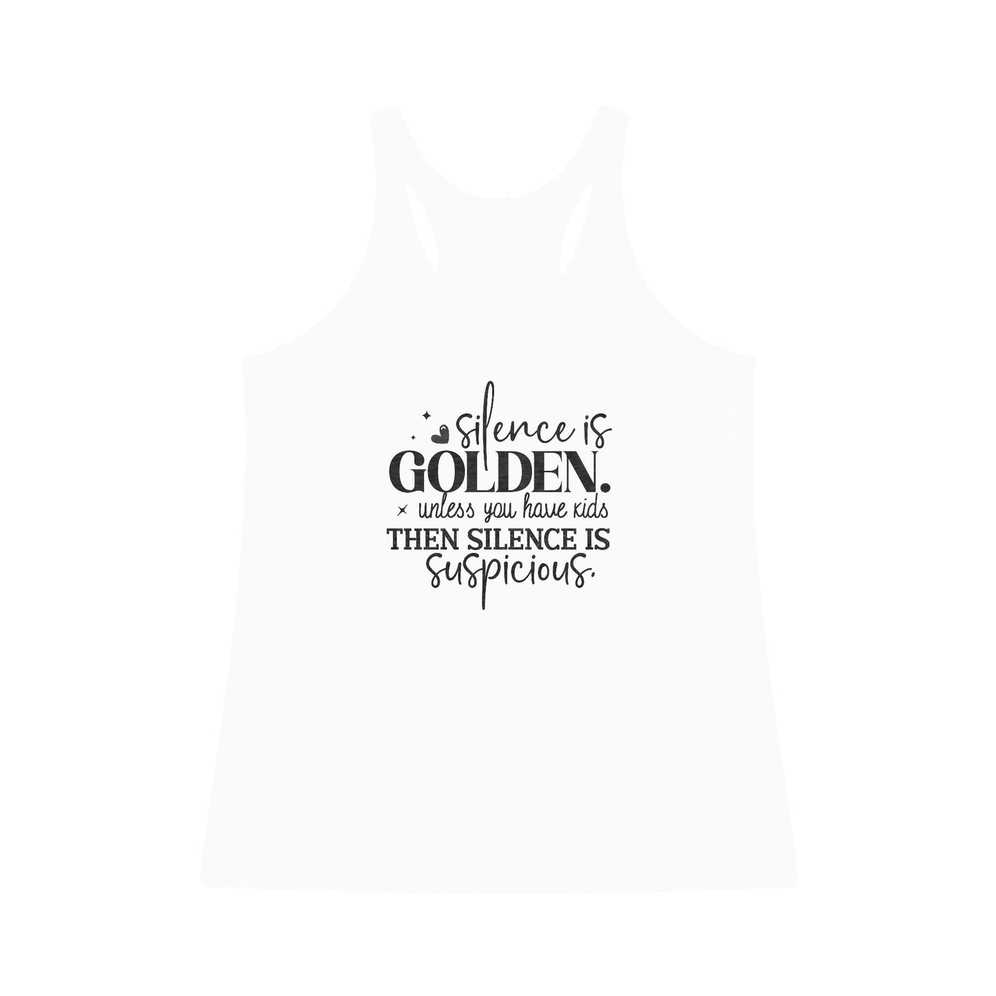 Silence Is Golden Women's Tri-Blend Racerback Tank