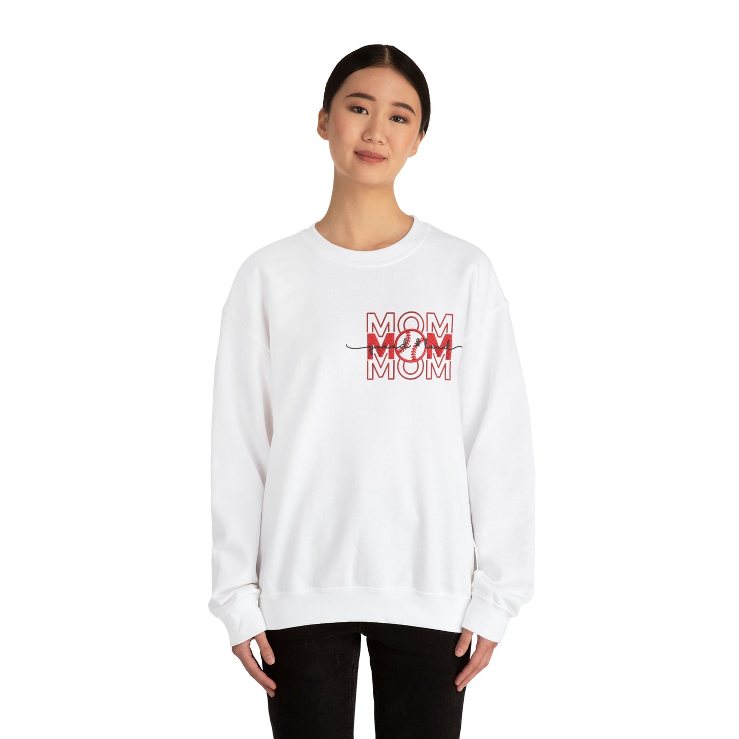 Mom Baseball Heavy Blend™ Crewneck Sweatshirt