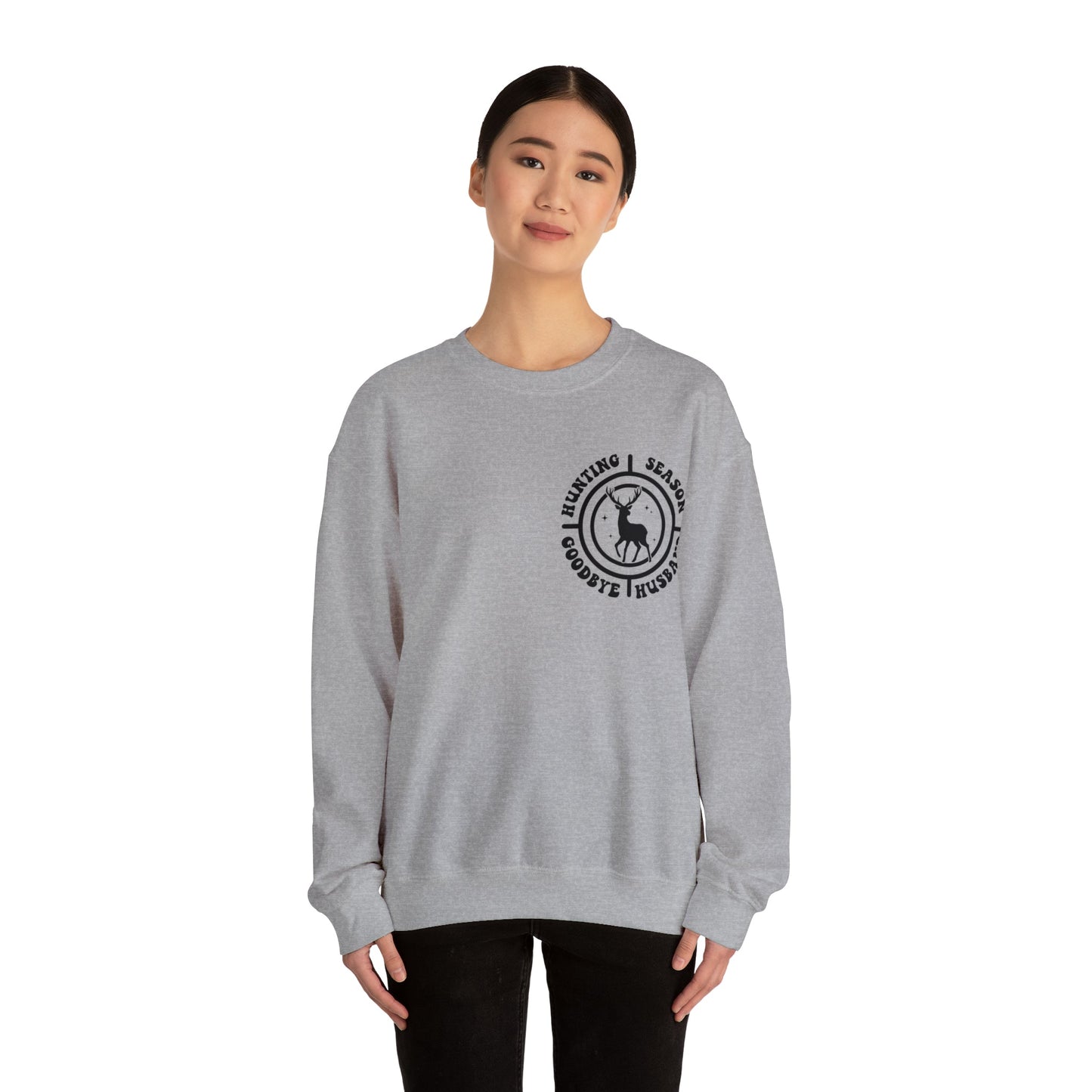 Hello Hunting Season Goodbye Husband Heavy Blend™ Crewneck Sweatshirt