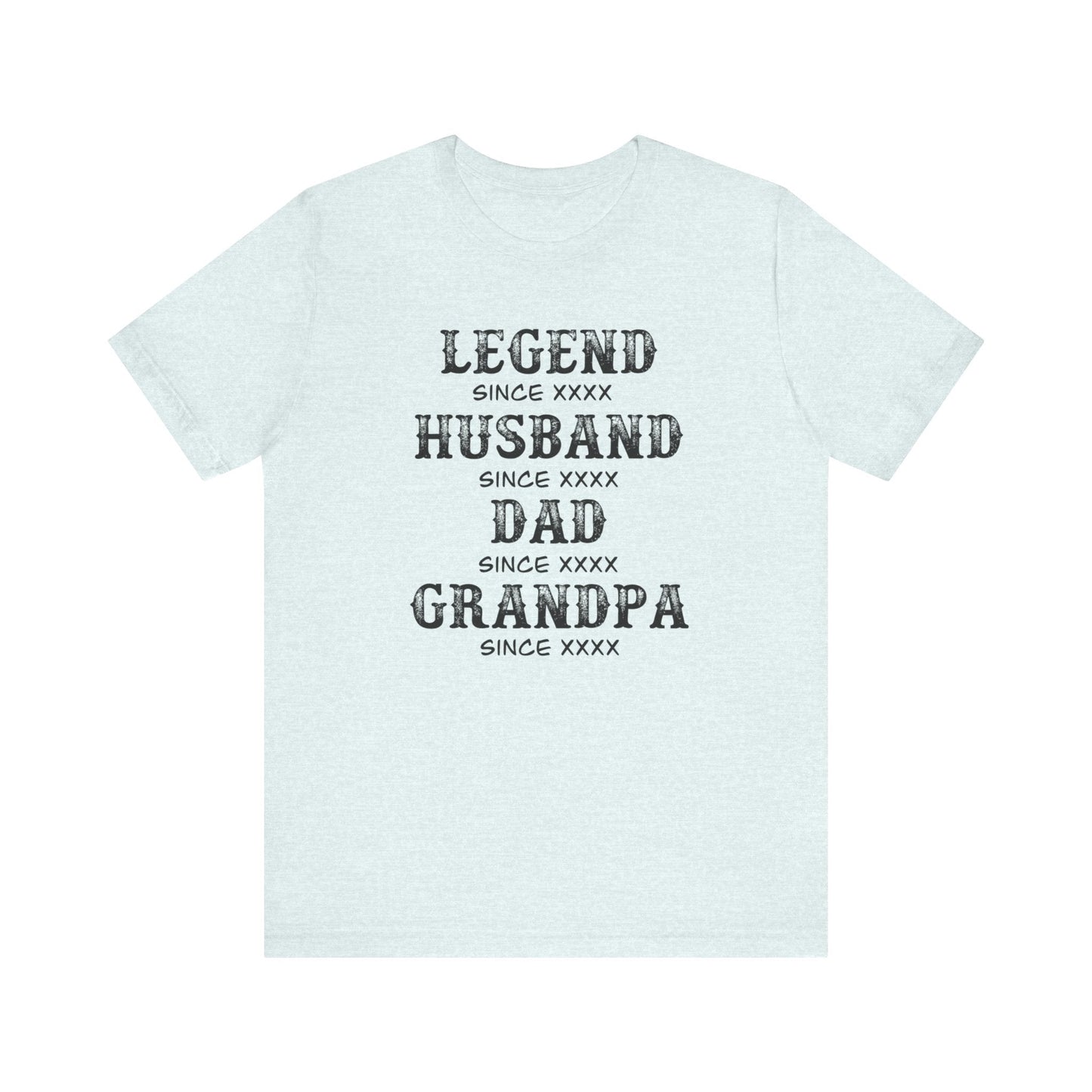 Custom Legend Husband Dad Grandpa Jersey Short Sleeve Tee