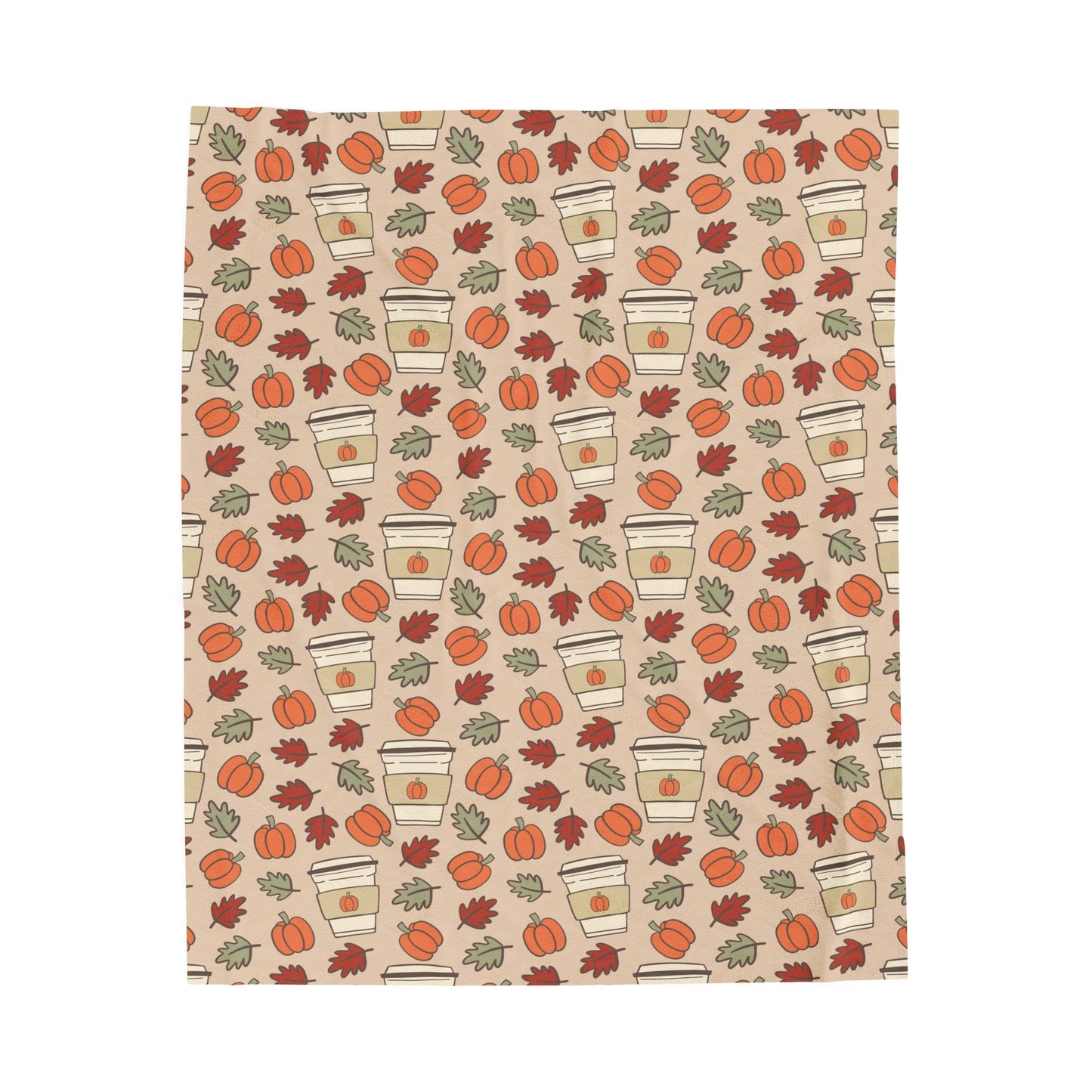 Coffee Pumpkin Velveteen Plush Blanket