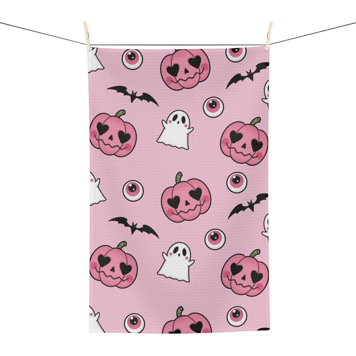 Pink Halloween Soft Tea Towel