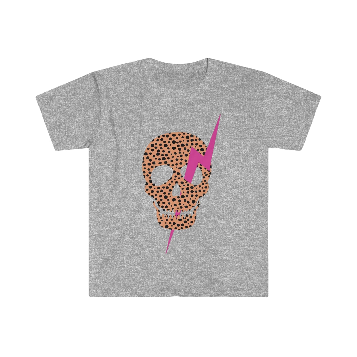 Leopard Rock Skull Softstyle T-Shirt