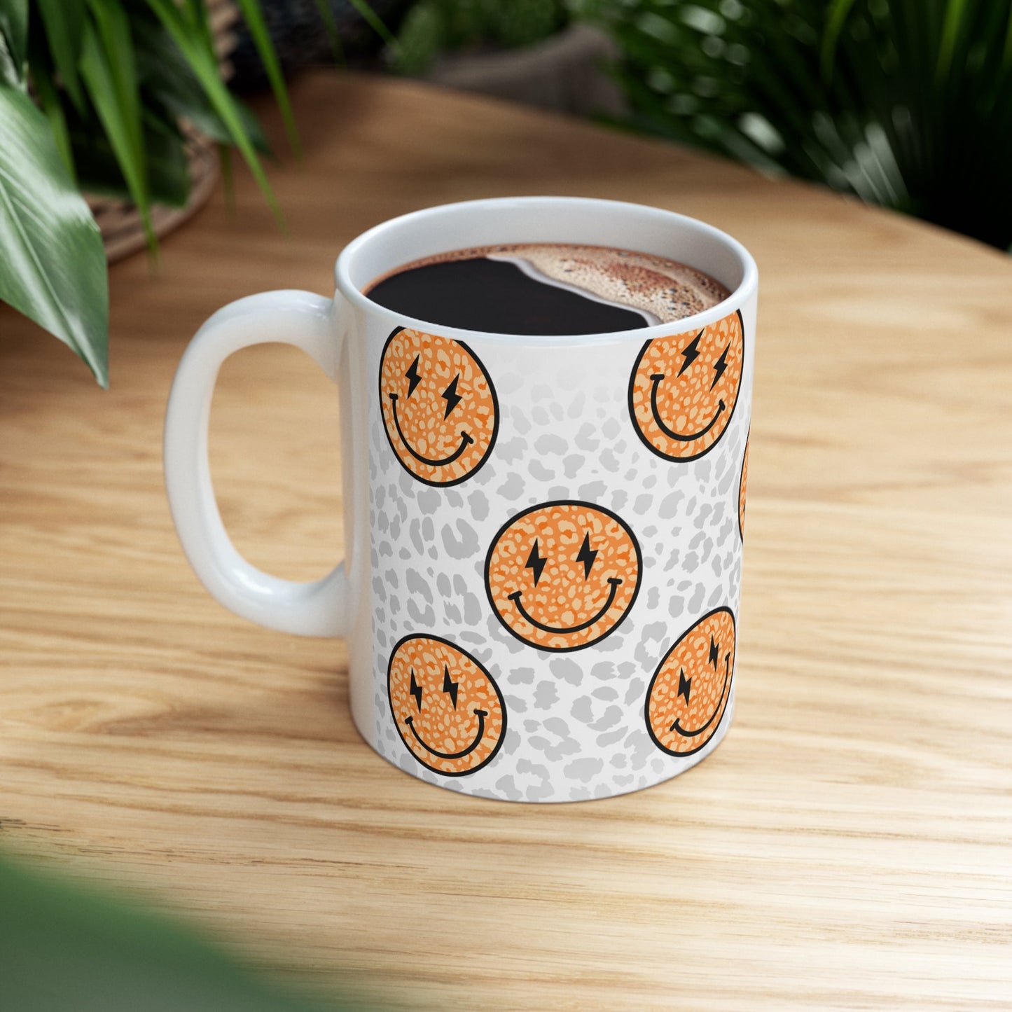 Leopard Smiles Ceramic Mug 11oz