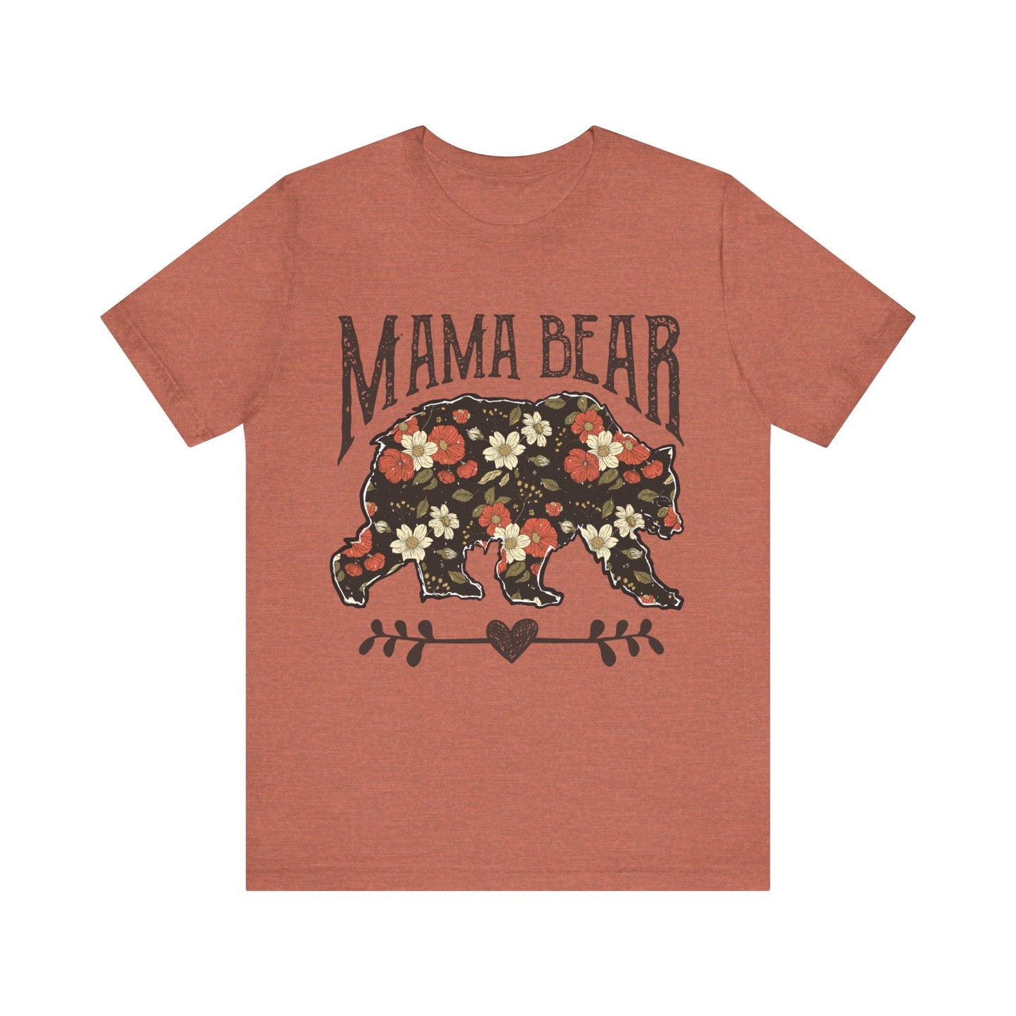 Floral Mama Bear Jersey Short Sleeve Tee