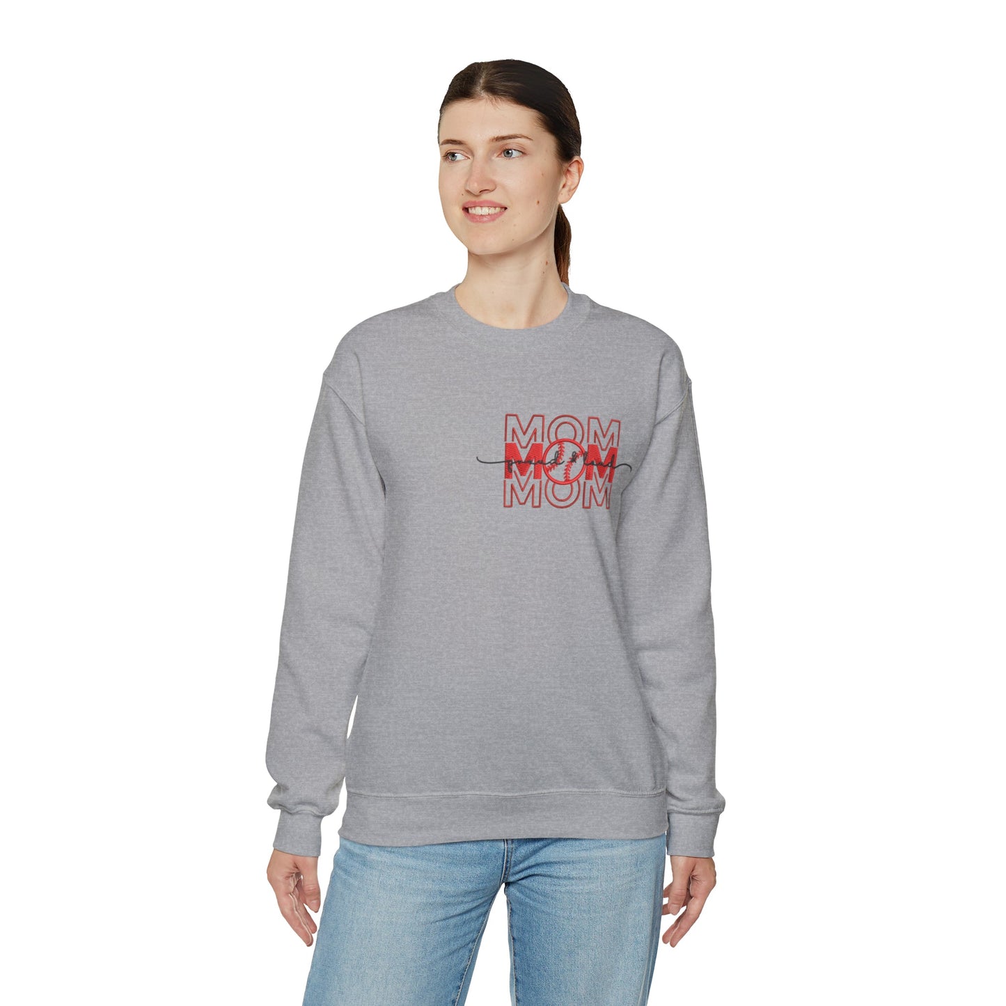 Mom Baseball Heavy Blend™ Crewneck Sweatshirt