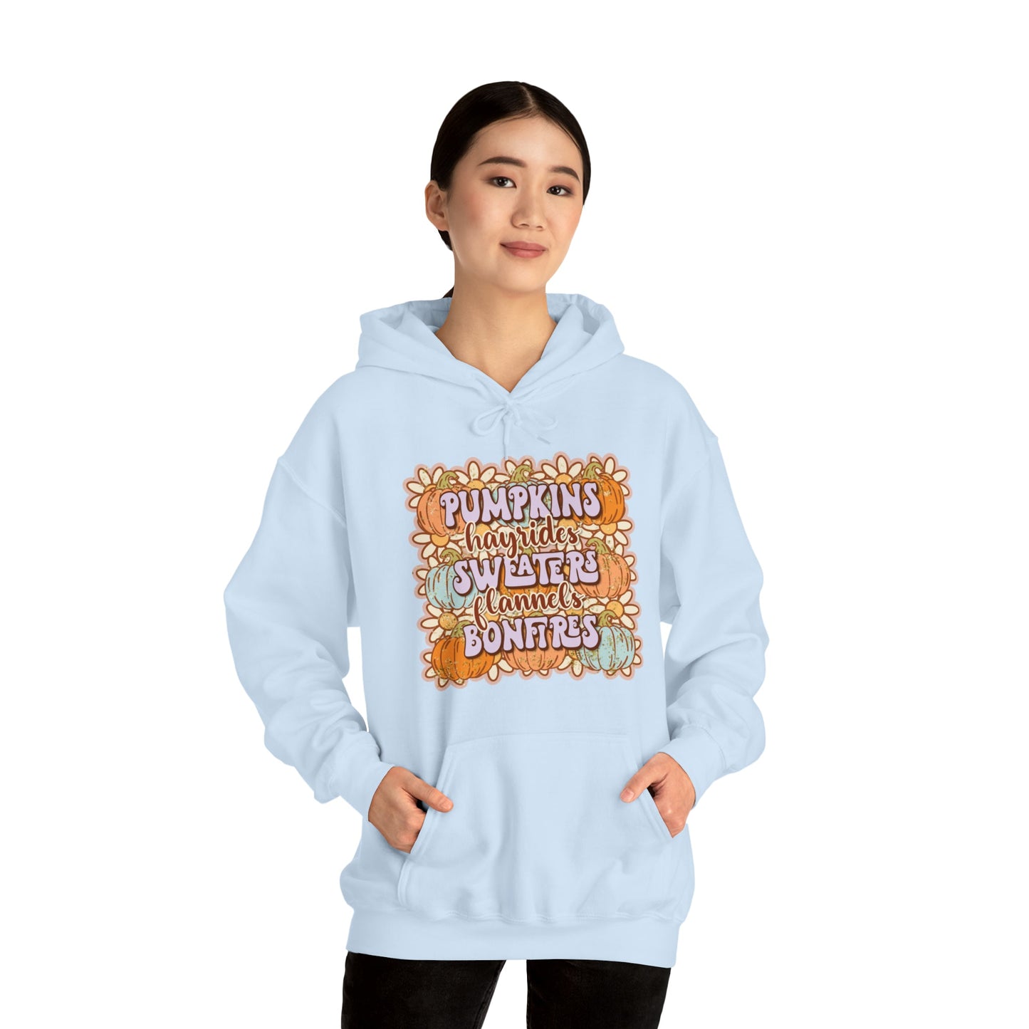 Daisy Pumpkin Hay Heavy Blend™ Hooded Sweatshirt