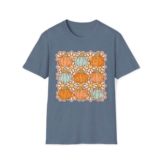 Vintage Pumpkins and Daisies Softstyle T-Shirt