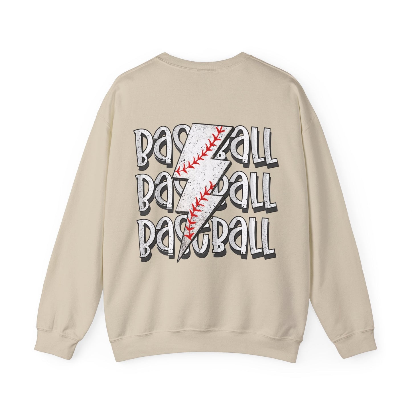 Baseball Lightning Bolt F/B Heavy Blend™ Crewneck Sweatshirt