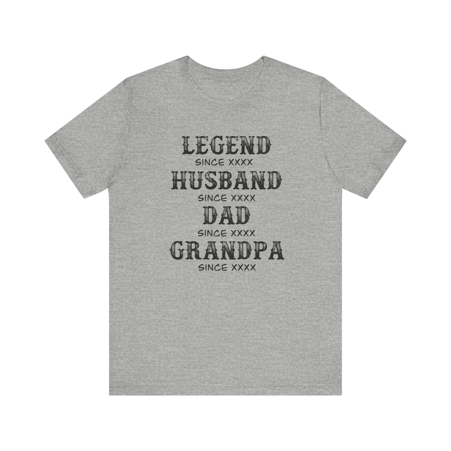 Custom Legend Husband Dad Grandpa Jersey Short Sleeve Tee