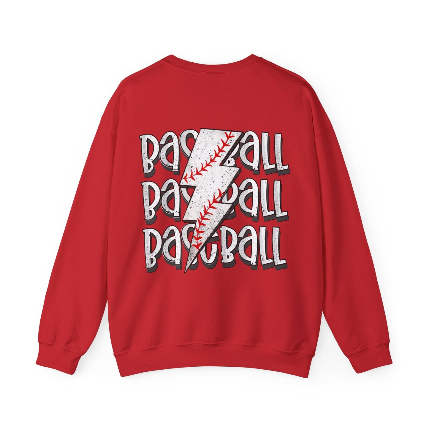 Baseball Lightning Bolt F/B Heavy Blend™ Crewneck Sweatshirt