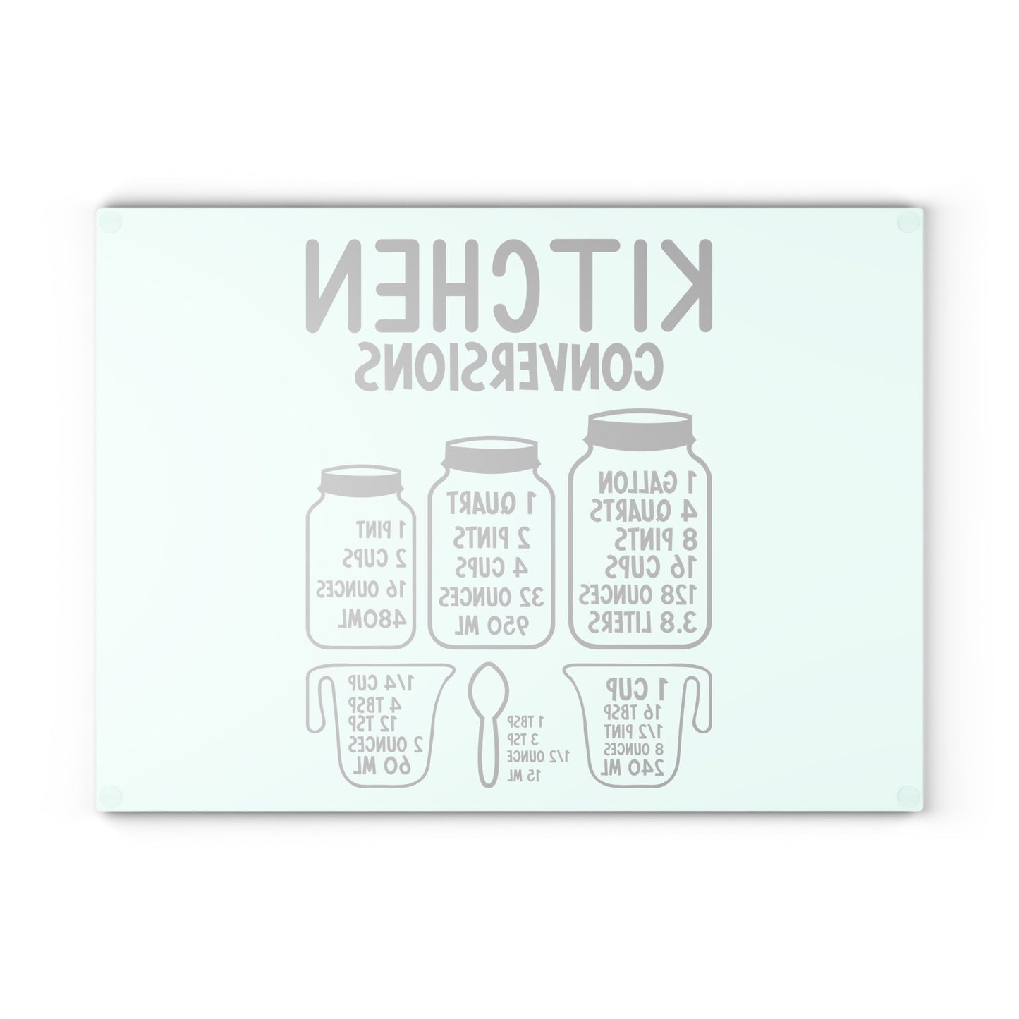 Kitchen Conversations Glass Cutting Board