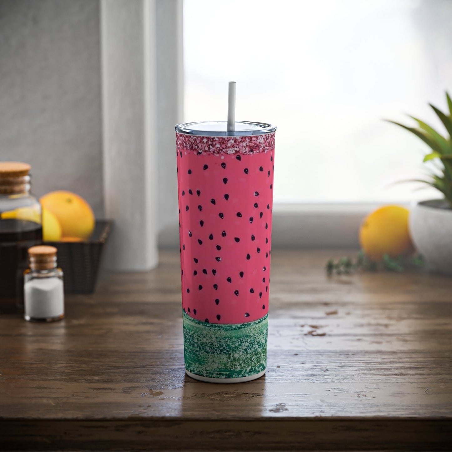 Pretty Watermelon Skinny Tumbler