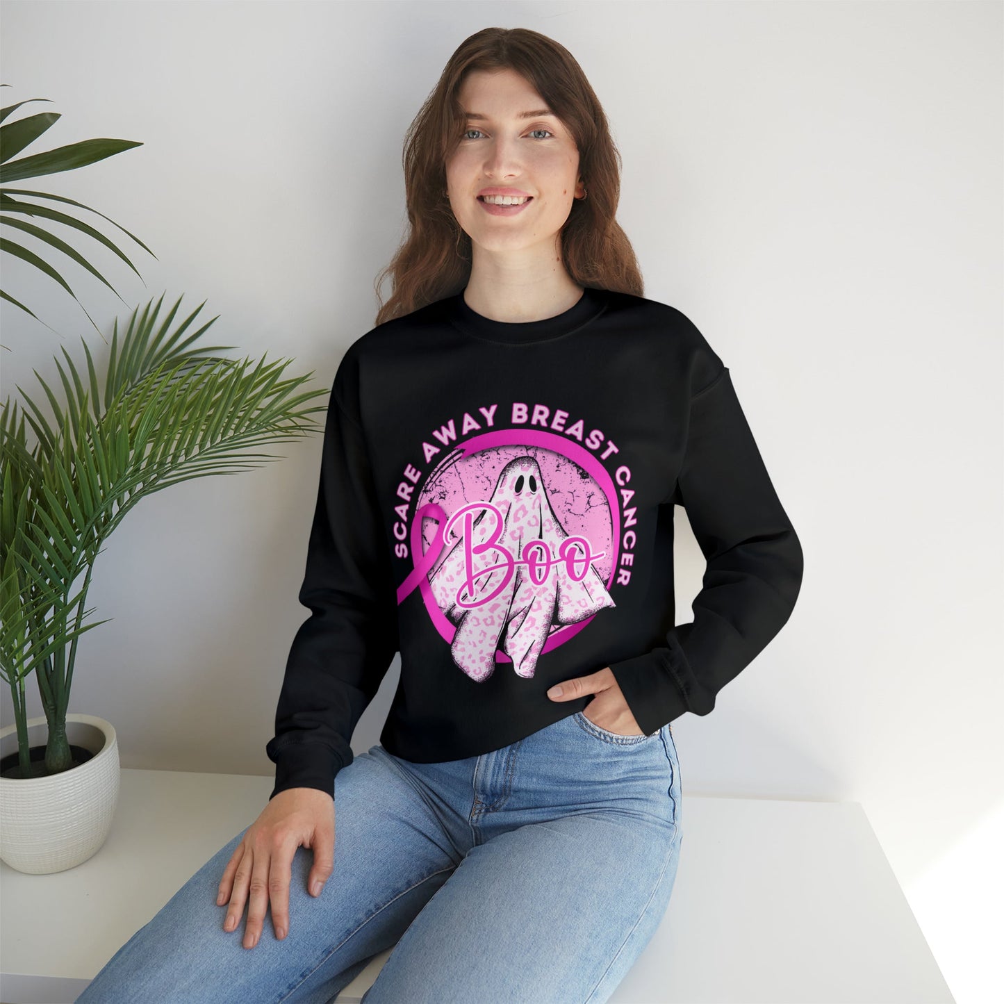 Scare Away Breast Cancer Heavy Blend™ Crewneck Sweatshirt