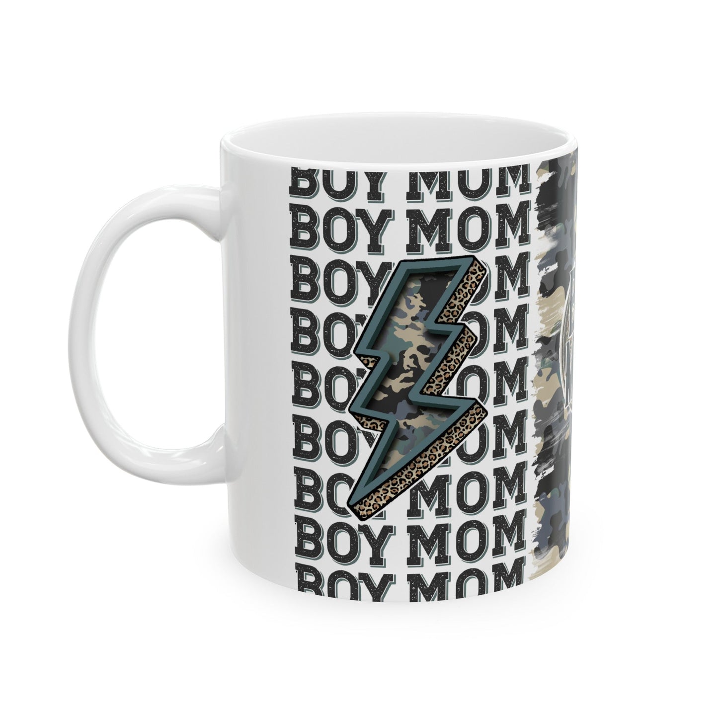 Camo Boy Mom Ceramic Mug, (11oz, 15oz)