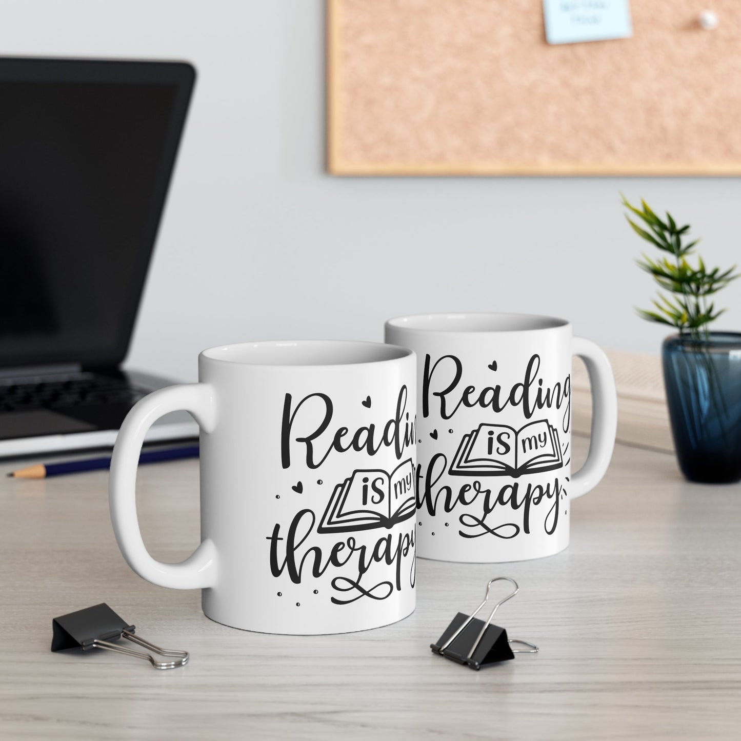 Reading is my Therapy Ceramic Mug 11oz