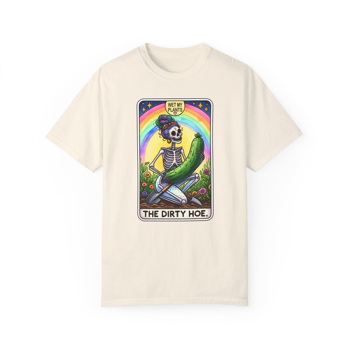 The Dirty Hoe Tarot Card Garment-Dyed T-shirt