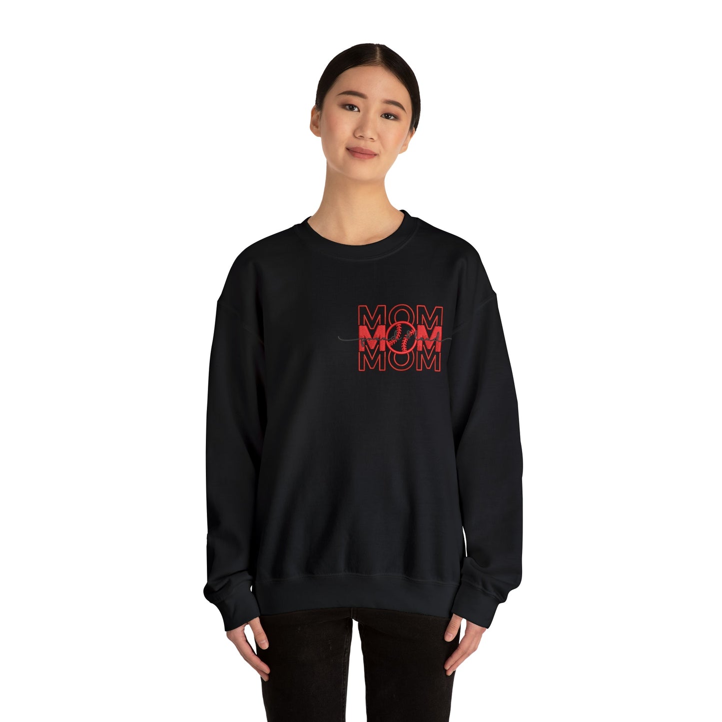 Mom Baseball Heavy Blend™ Crewneck Sweatshirt