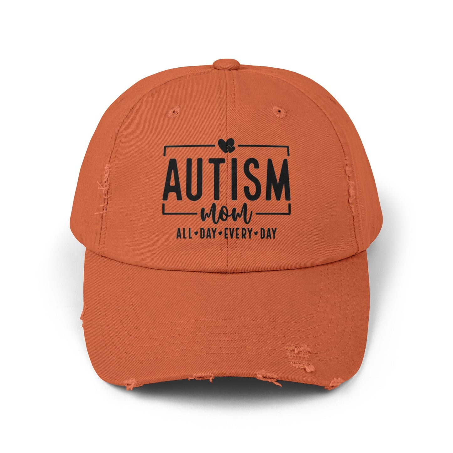 Autism Mom All Day Every Day Distressed Cap