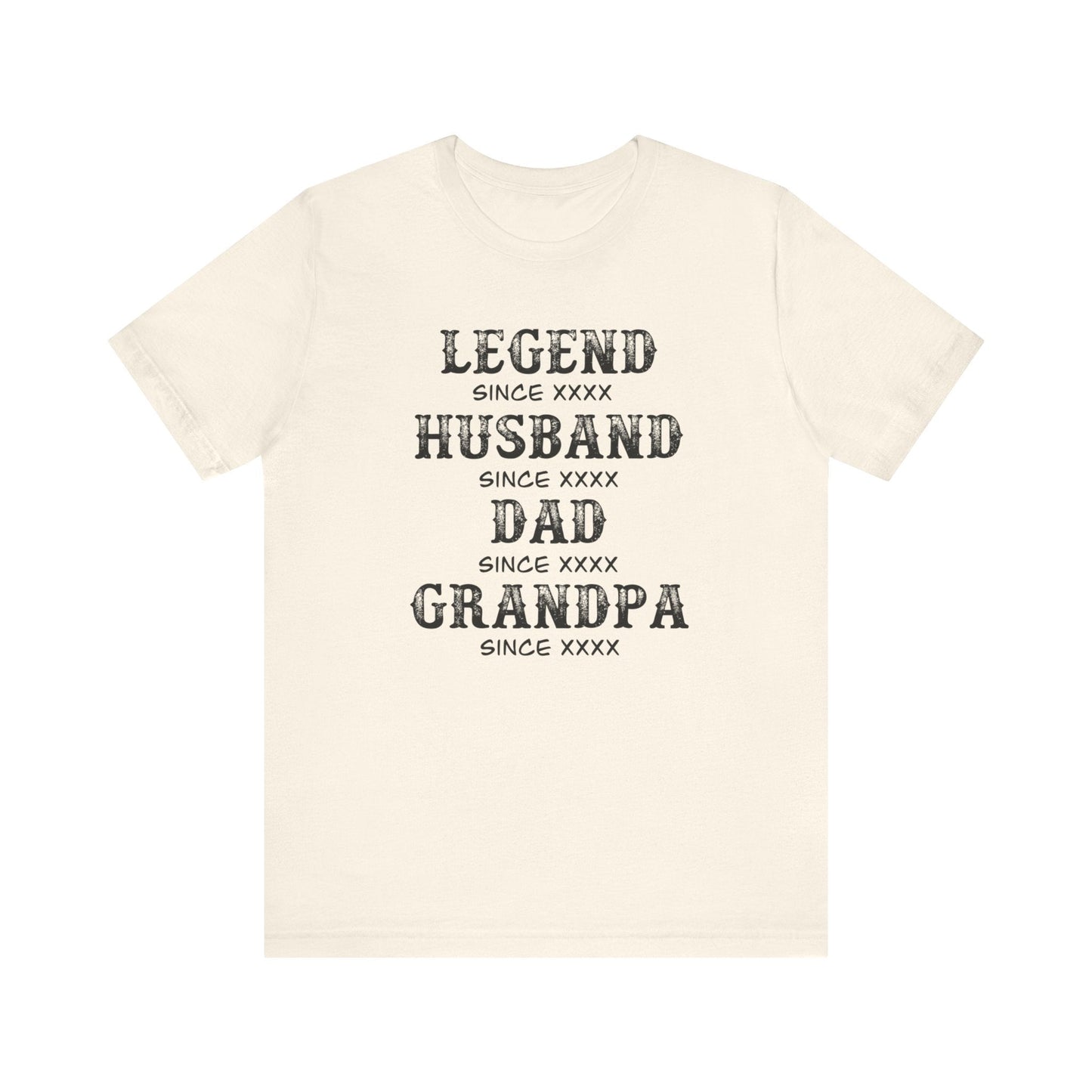 Custom Legend Husband Dad Grandpa Jersey Short Sleeve Tee