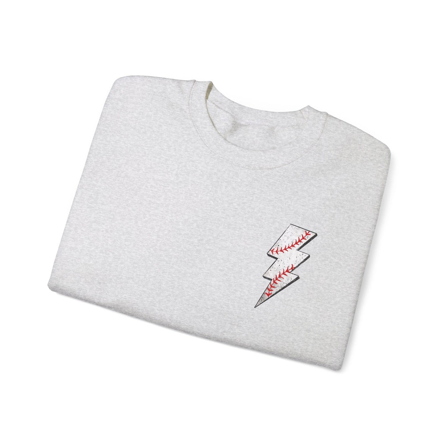 Baseball Lightning Bolt F/B Heavy Blend™ Crewneck Sweatshirt