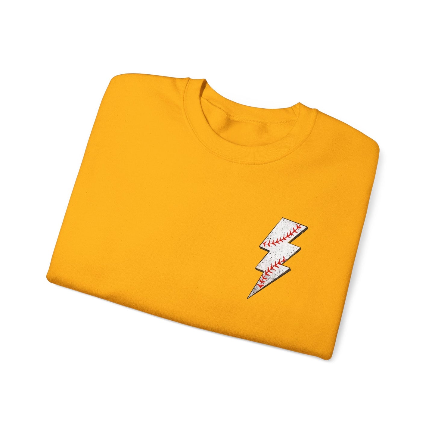 Baseball Lightning Bolt F/B Heavy Blend™ Crewneck Sweatshirt