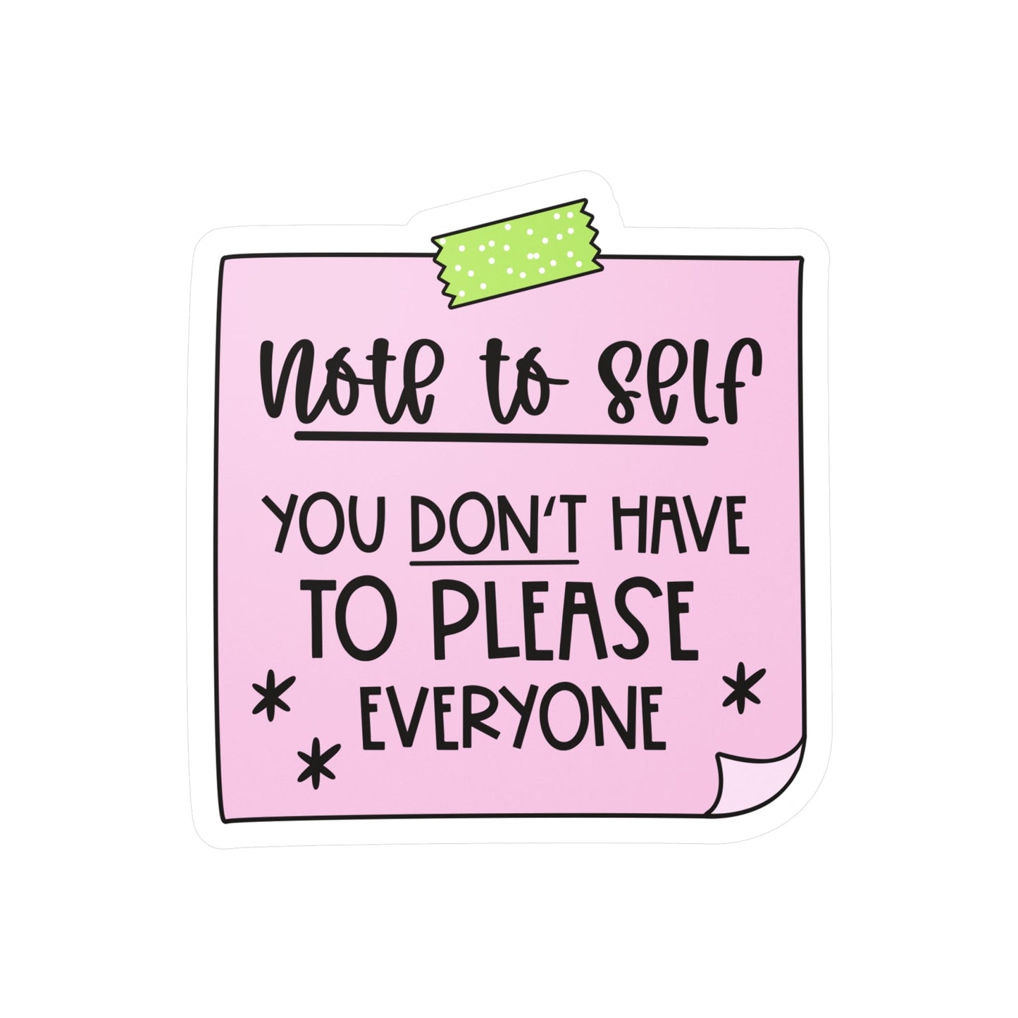 Note To Self Sticker