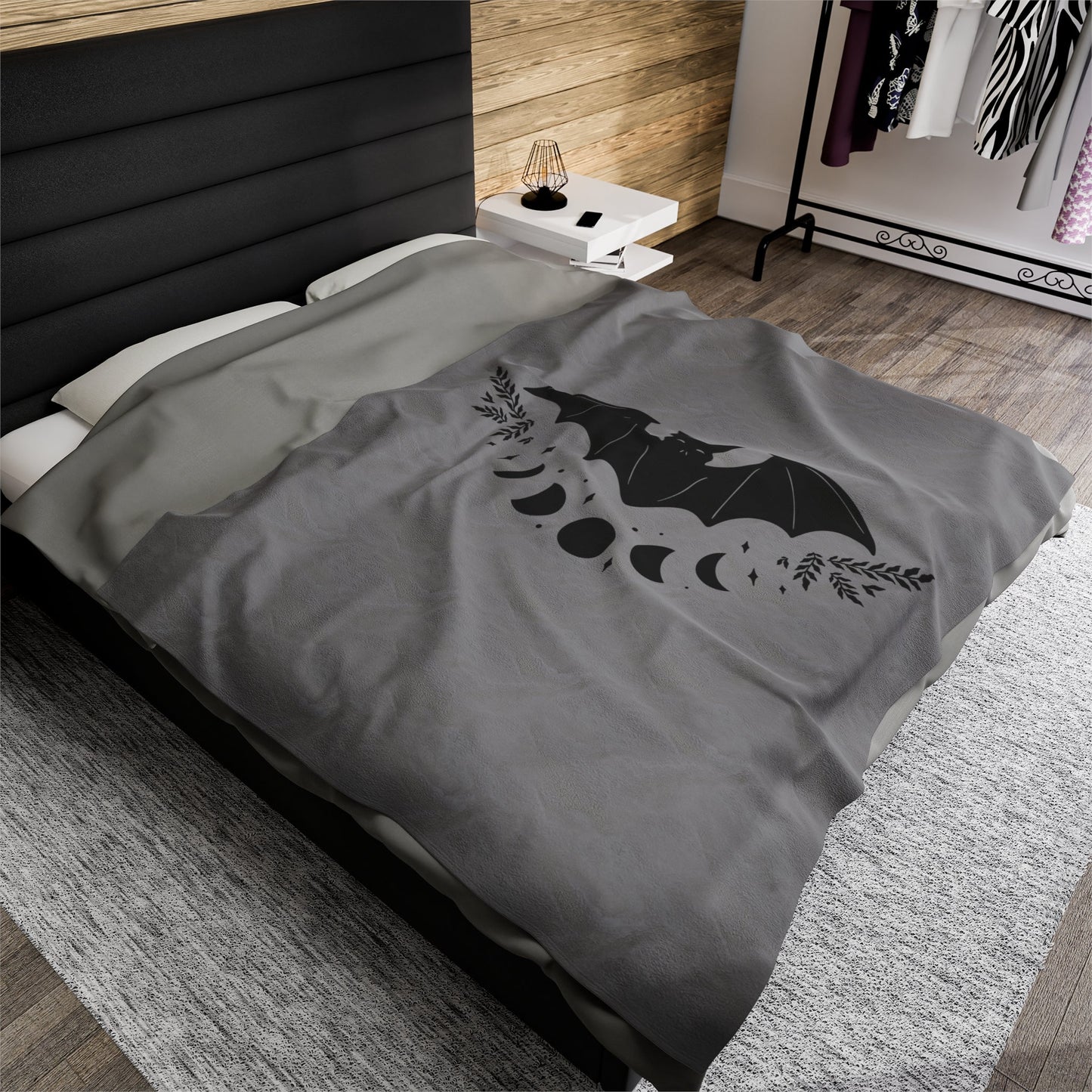 Night Bat Velveteen Plush Blanket