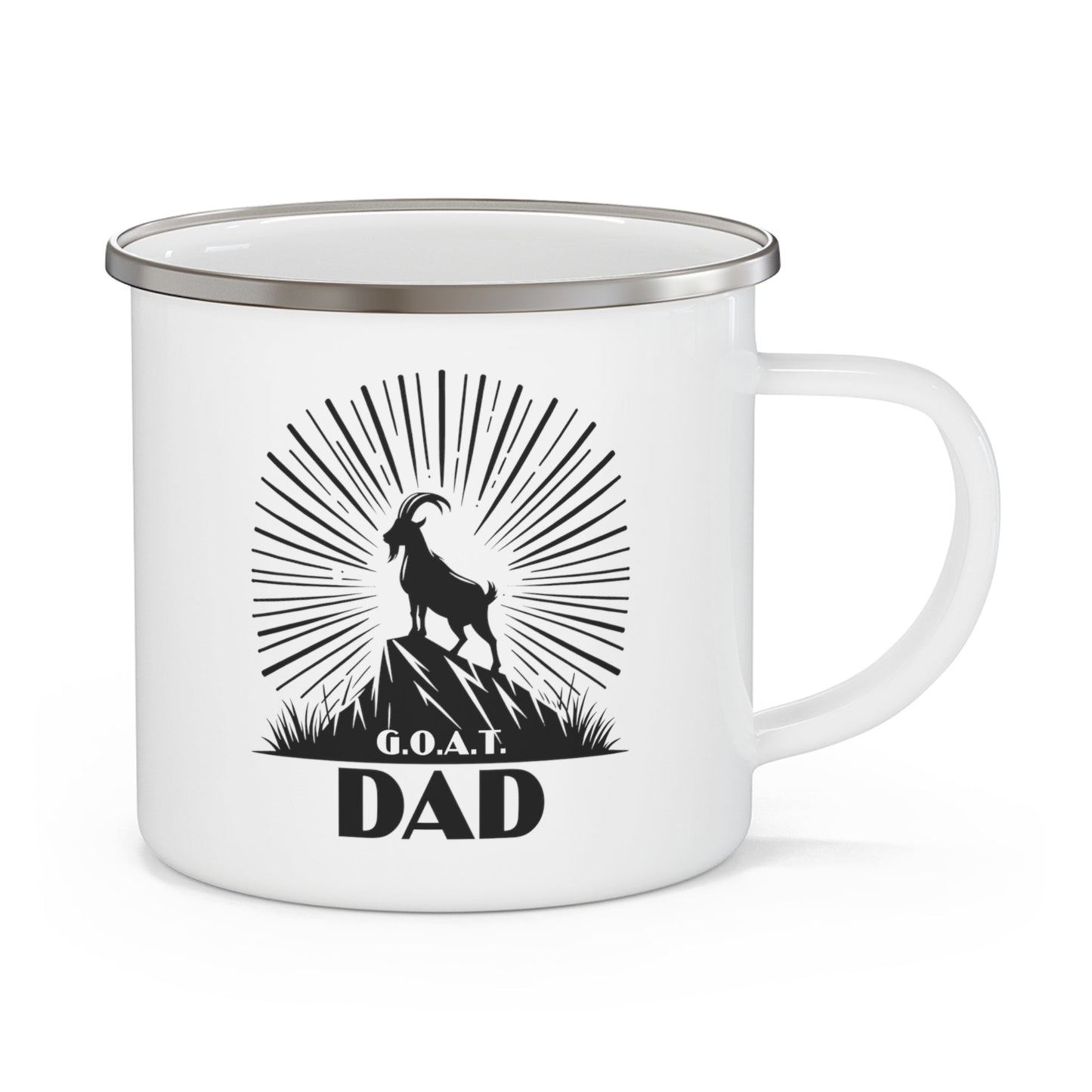 Goat Dad Enamel Camping Mug