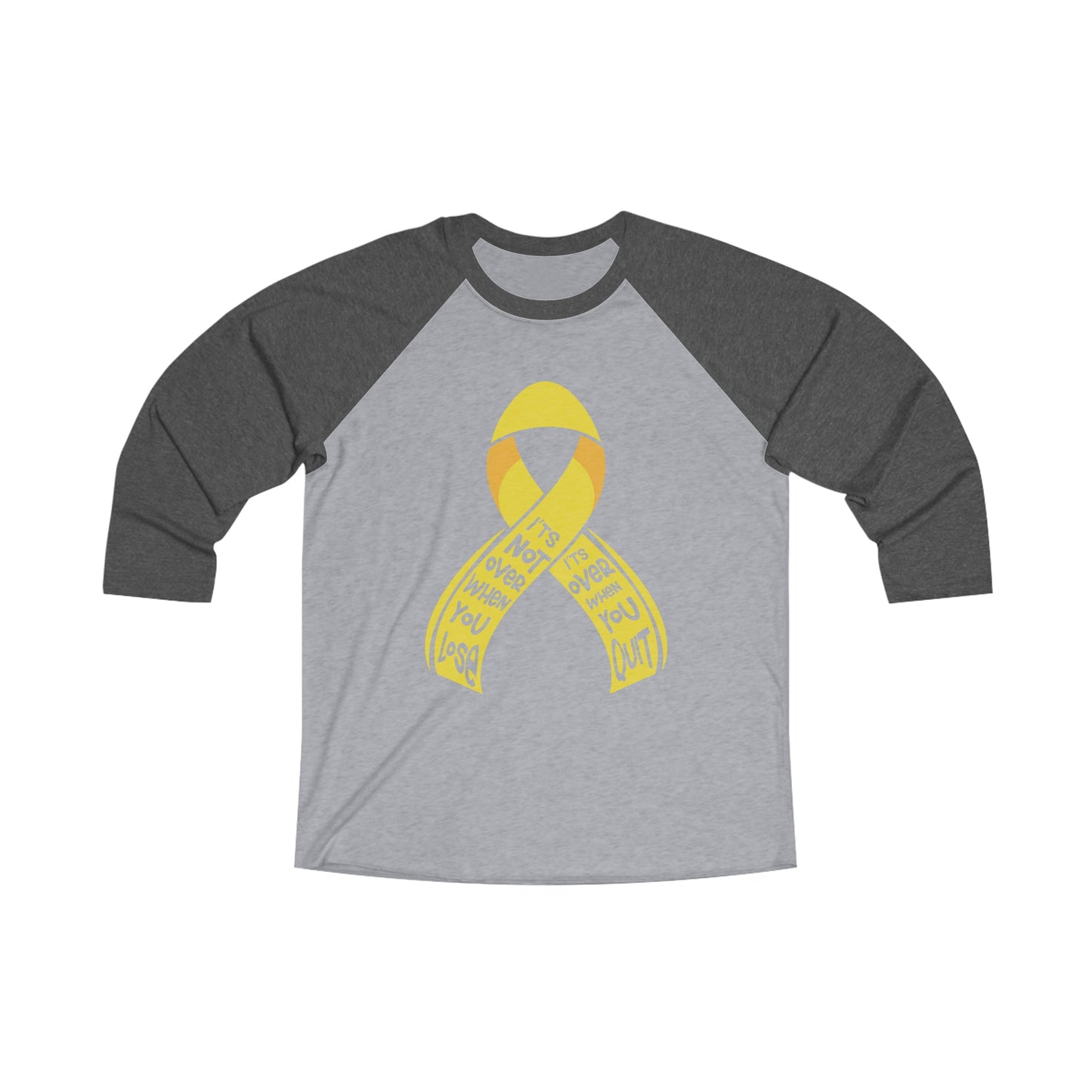 Yellow Ribbon Tri-Blend 3\4 Raglan Tee