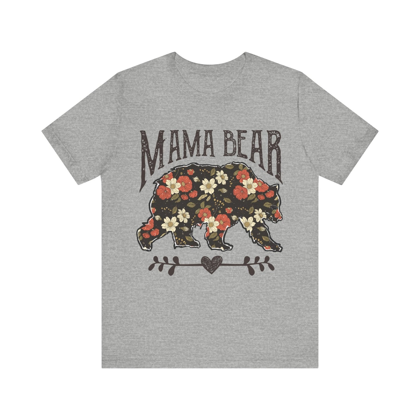 Floral Mama Bear Jersey Short Sleeve Tee