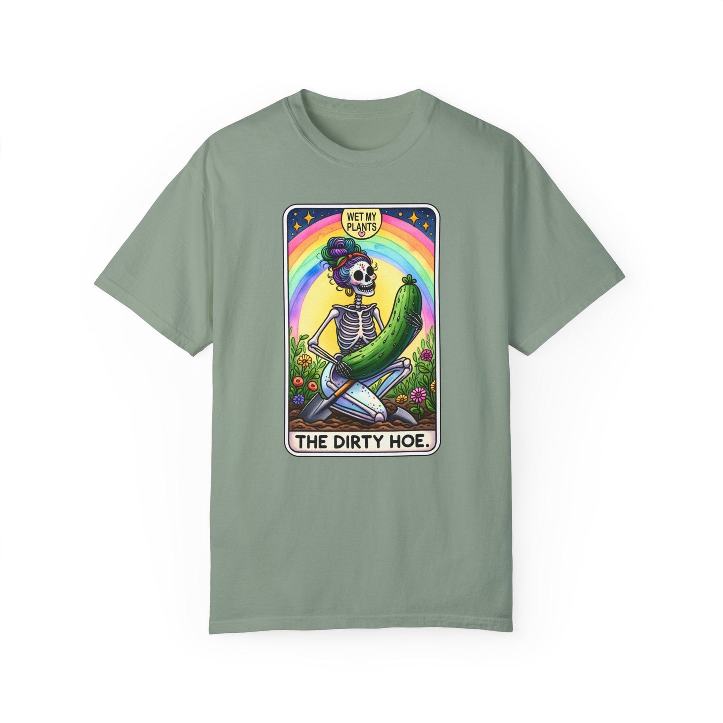 The Dirty Hoe Tarot Card Garment-Dyed T-shirt