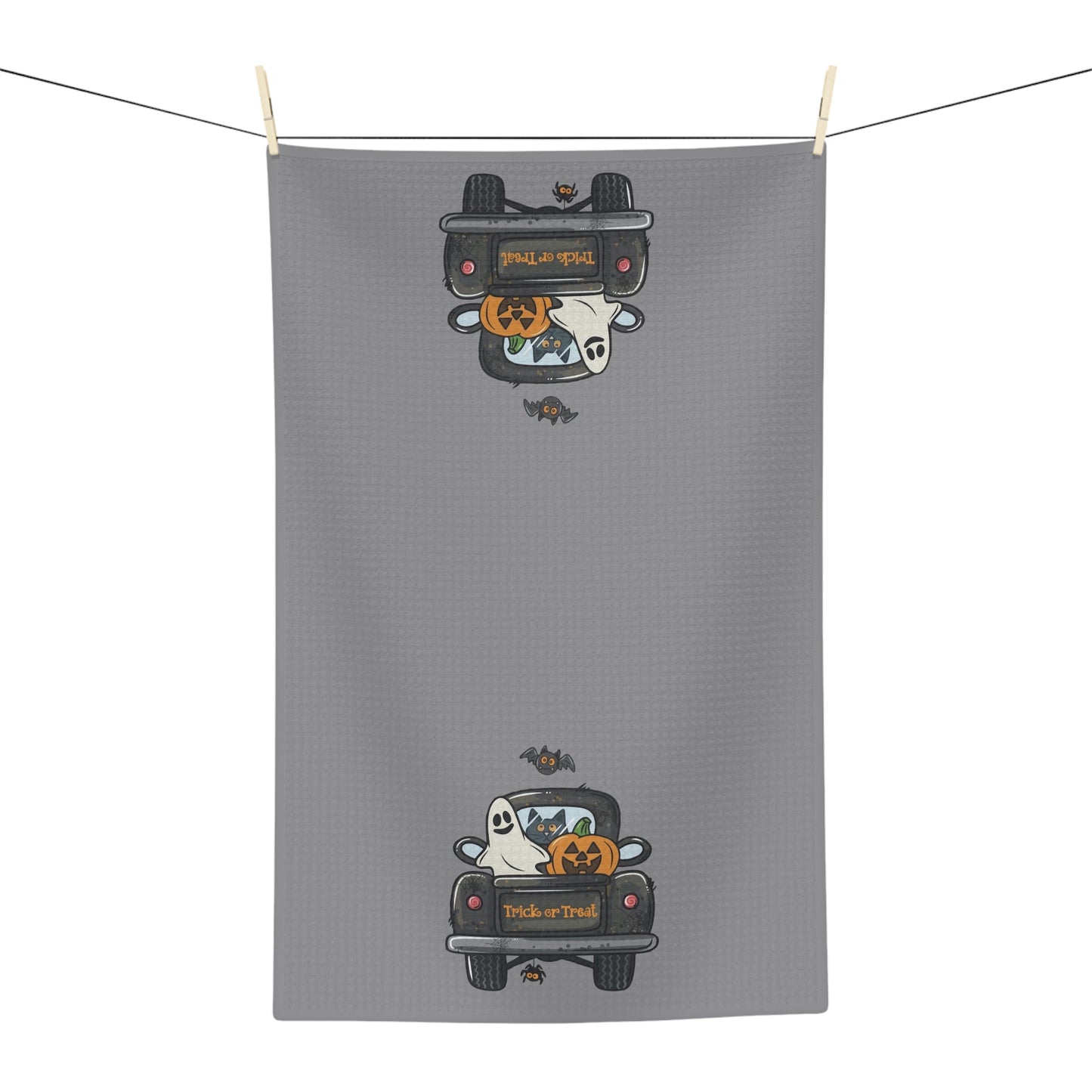 Trick Or Treat Truck Soft Tea Towel