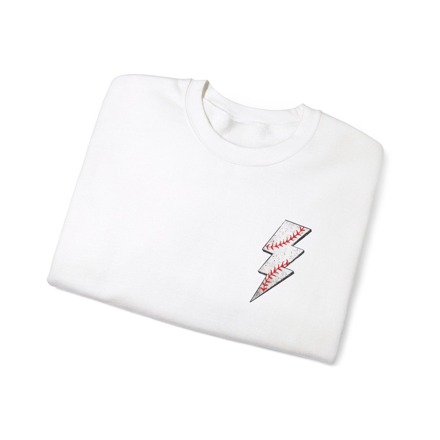 Baseball Lightning Bolt F/B Heavy Blend™ Crewneck Sweatshirt